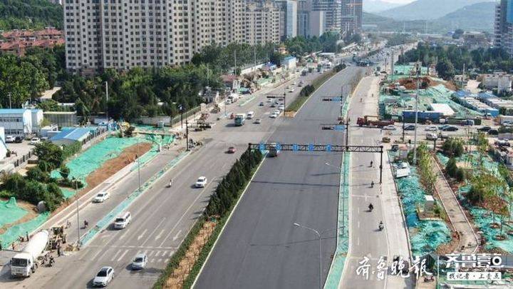济南顺河快速路南延地面工程8月中上旬完工,居民出行将改善